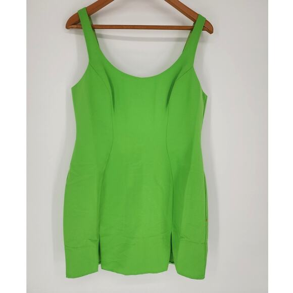 ASOS Design Bright Green Sleeveless Fitted Dress Size 10 (UK 14 / EU 42) - Picture 2 of 11
